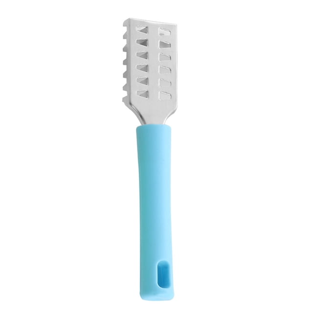 Binwennn Fish Scale Remover Fish Brush Stainless Steel Handle Fish Scraping Scale Shaver Fish Tool For Chef And Home Fish Cleaning Seafood Tools Cooking Utensils Holder for Counter Spurtle Wooden