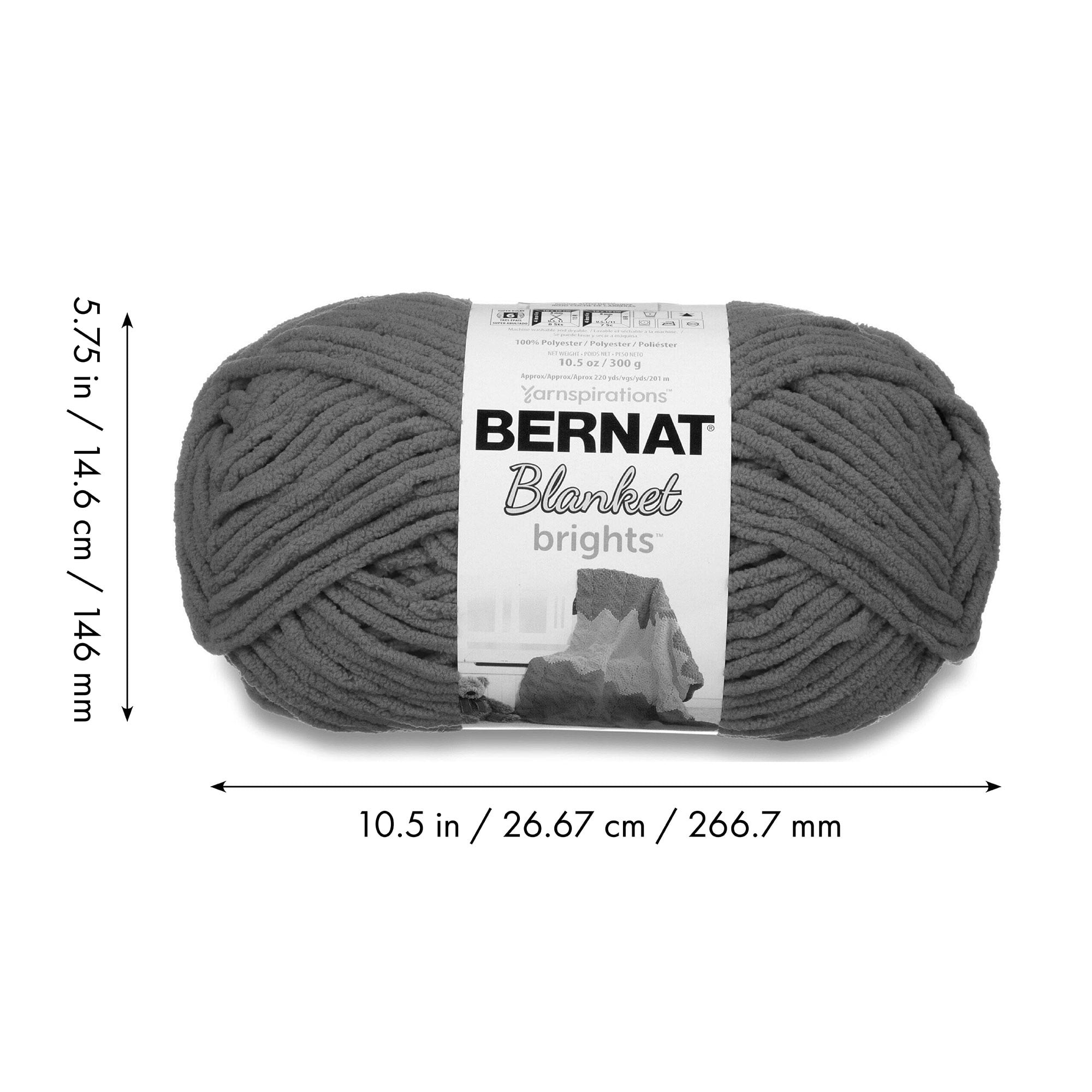 Fil Blanket Brights™ de Bernat®, Polyester #6 Super Bulky, 10.5oz/300g, 220 Yards
