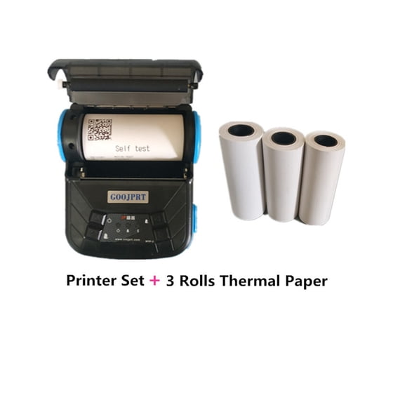 Inkless USB DC5V 80mm Bluetooth-Compatible Mini Thermal Printers Light Weight Portable Receipt Printers Paper Mobiles ,Excellent Scanning Performance