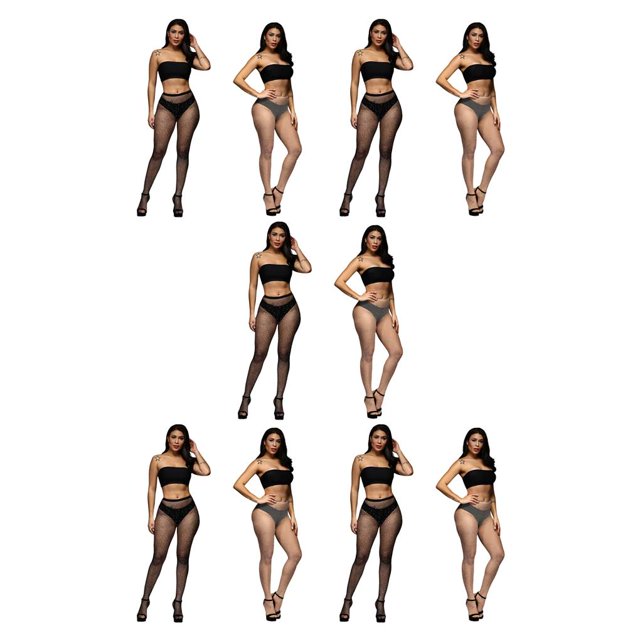 relayinert 2 Pieces Sexy Tights Fishnet Socks Mesh Stocking Attractive Ladies Hosiery Female Accessories Workmanship Foldable Design 5Set