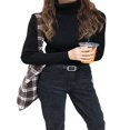 thumbnail image 1 of MesaSe Pull Tricoté Côtelé pour Femmes Col Roulé Slim Pull Chaud, 1 of 7