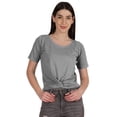 thumbnail image 1 of Inkmeso Summer Twist Front Knot Crop Top For Women With Short Sleeves Tee Shirts, 1 of 8