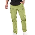 thumbnail image 2 of LSLJS Men Casual Multiple Pockets Outdoor Straight Type Fitness Pants Cargo Pants Trousers, 2 of 6