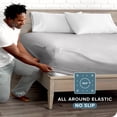 thumbnail image 3 of Bare Home Fitted Sheet - Premium 1800 Collection - Deep Pocket - Ultra-Soft Wrinkle Resistant - California King, Light Gray, 3 of 7