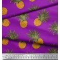 thumbnail image 2 of Soimoi Purple polyester Crepe Fabric Pine Fruits Decor Fabric Printed Yard 52 Inch Wide, 2 of 3