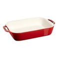 thumbnail image 2 of STAUB Ceramique 4.4 L Ceramic Rectangular Oven Dish, Cherry, 2 of 11