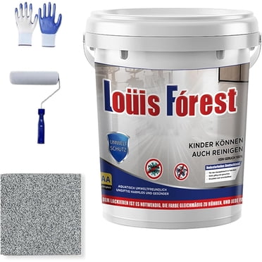 Peinture de Plancher Époxy pour Béton, Louis Forest Peinture de Plancher Époxy, Louis Forest Revêtement de Plancher, Peinture de Plancher Époxy, Pintura Epoxica Para Pisos, Peinture de Plancher de Garage, Peinture de Plancher de sous-Sol (Gris Foncé, 0,5 Litre)