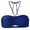 Blue, variant on PUIYRBS Women's Summer Mix & Match Plain Bikini Bandeau Top Swimwear Beachwear