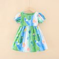 thumbnail image 2 of LUOGENLI Robe Bébé Robes pour Filles Robe pour Filles Longueur Midi Grande Taille Vert 6-7 Ans, 2 of 4