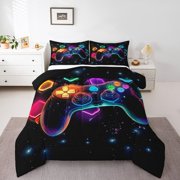 SUTENGDA Modern Black Blue Gaming Joystick Comforters & Duvets  Queen