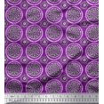 thumbnail image 1 of Soimoi Cotton Poplin Fabric Floral Block Print Fabric by Yard 56 Inch Wide, 1 of 3
