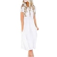 thumbnail image 1 of Pompotops Robe d'Été Décontractée Sans Manches à Sequins pour Femmes Robe de Plage Robe Formelle, 1 of 5