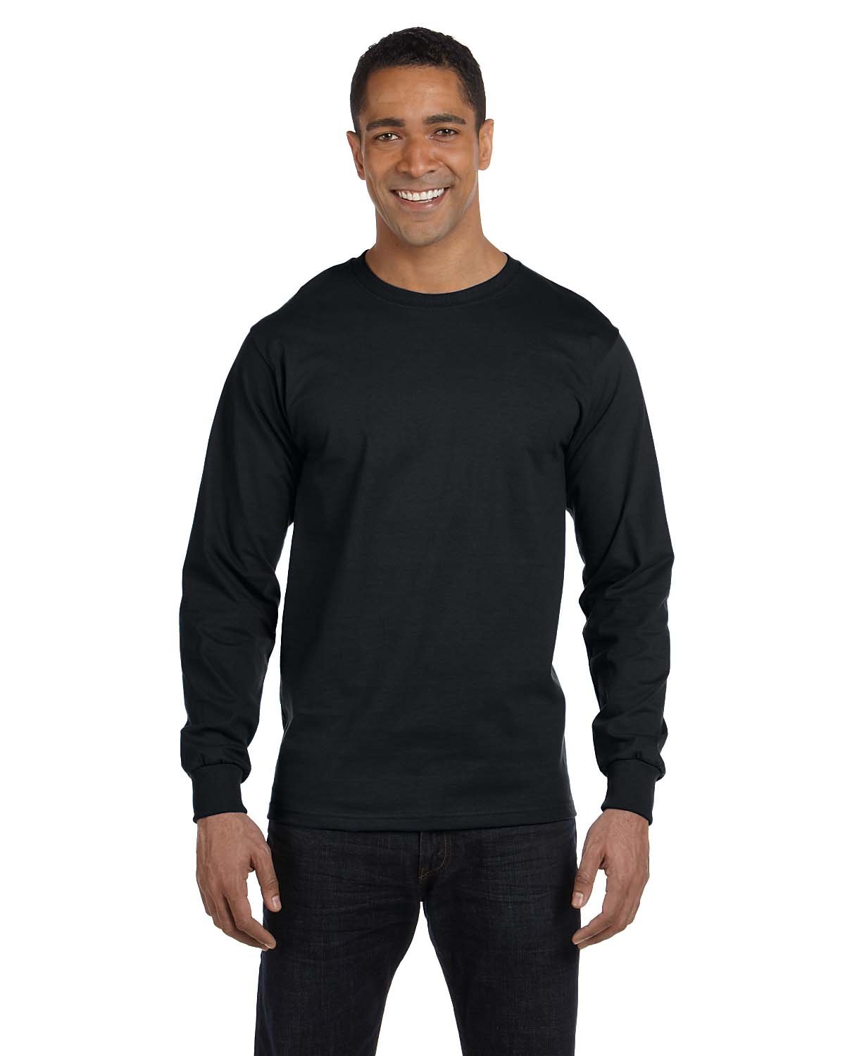 Hanes T-Shirt à Col Rond et à Manches Longues