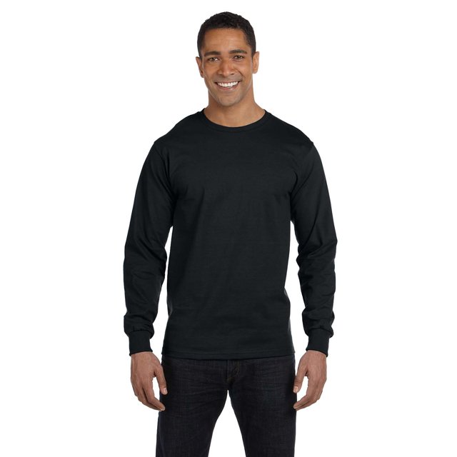 Hanes T-Shirt à Col Rond et à Manches Longues