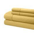 thumbnail image 1 of Bassano 1800 Series Embossed Deep Pocket Sheet Set - Super Soft & Wrinkle Free - Luxurious Bed Sheets Set (Queen, Gold), 1 of 3