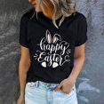 thumbnail image 1 of EGNMCR Chandail de Pâques à Manches Courtes pour Femmes, Imprimé de Pâques, T-shirt à Col Rond pour Femmes, Mode, Confortable, Haut de Chemise pour Femmes, Haut/chemise à Manches Courtes à Col Rond, T-shirt pour Femmes, 1 of 7