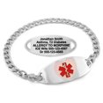 thumbnail image 1 of MedicEngraved Stainless Steel Custom Medical Alert Bracelet - 5mm Curb Link, 1 of 8