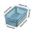 thumbnail image 3 of Plastic Stackable Storage Basket for Home Cabinet Organization | Built-in Handles | Multi-Use for Snacks, Fruit, Toys, Books | 12.2"x7.48"x4.72" | Durable Polypropylene | 1 Pack, 3 of 6