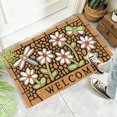 thumbnail image 5 of Tropical Coir Door Mat Door Mat Runner Door Rugs for Outdoor Entryway Funny Welcome Mat Outdoor Welcome Mats for Front Door Outdoor Entry Welcome, 16x24 Inch Dragonflies and Flowers, 5 of 5