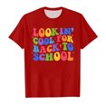 thumbnail image 3 of WEAIXIMIUNG Chandails de Sport pour Filles 10-12 Enfant Rentrée des Classes Saison Imprimé Graphique Col Rond Manches Courtes T-Shirt d'Été Décontracté, 3 of 4