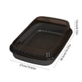 thumbnail image 3 of Chmadoxn Closet Organizers and Storage, Semi Enclosed High Bar Litter Box With Splashs Proof Designs Provides Ample Space For Cats Includes Shovel For Kittens Plastics cat litter boxs, 3 of 6