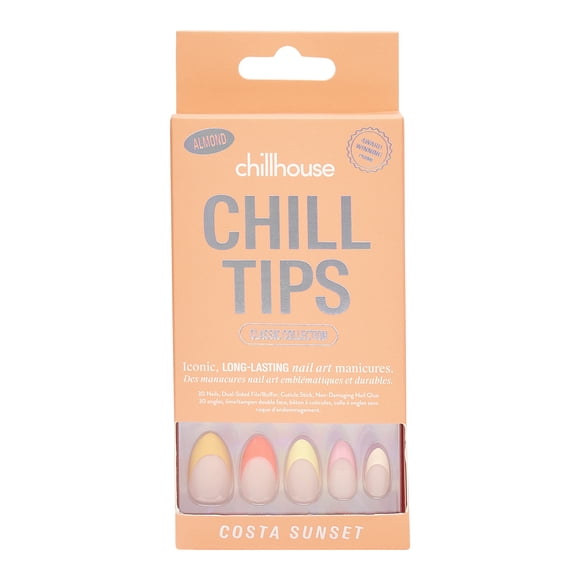 Chillhouse - Ongles à coller - Amande - Costa Sunset - 30 ongles