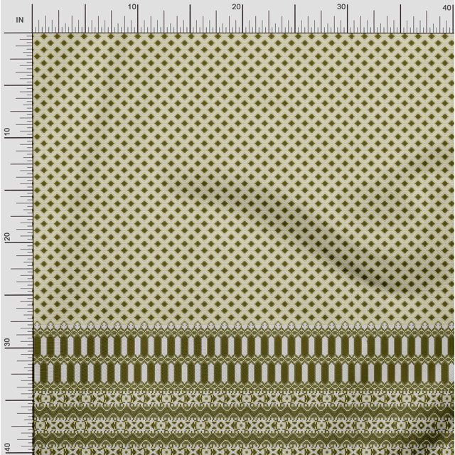 Soimoi Cotton Duck Fabric Geometric Panel Print Sewing Fabric Yard 42 Inch Wide
