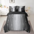thumbnail image 2 of YST, Gradient Ombre Bedding Set, 7-Piece, Modern Abstract, Black and Grey, Wave Lines Dots, Twin, 2 of 4