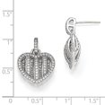 thumbnail image 2 of Boucles d'Oreilles Pendantes à Tige Cœur en Argent Sterling 925 avec Zircon Cubique Cz, Goutte Amour, 2 of 6