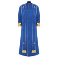 thumbnail image 1 of iiniim Homme Moine Médiéval Renaissance Prêtre Longue Robe Église Culte Halloween Fête Cosplay Costume Bleu Royal TG, 1 of 7
