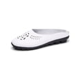 thumbnail image 1 of Woobling Womens Mules & Clogs Slip On Loafers Closed Toe Slides Lightweight Flats Work Slippers White 7.5, 1 of 9