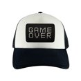 thumbnail image 1 of Gravity Threads Game Over Patch Adjustable Trucker Hat - Black/White, 1 of 2