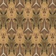 thumbnail image 1 of Ahgly Company Machine Washable Indoor Square Transitional Saddle Brown Area Rugs, 5' Square, 1 of 7