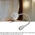 thumbnail image 3 of Lampe de Lit à Col de Cygne pour VR, Lampe de Chevet de Bateau à Commande Tactile DC12-24V pour Lecture, Veilleuse DEL Réglable à 3 Lumières pour VR, Fourgonnette, Bateau, Murale, 3 of 7