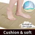 thumbnail image 2 of ORUYROP Memory Foam Bath Mat Large Size 44 x 24 Inch, Soft and Comfortable, Super Water Absorbent, Non-Slip, Thick, Machine Washable, Camel, 2 of 7