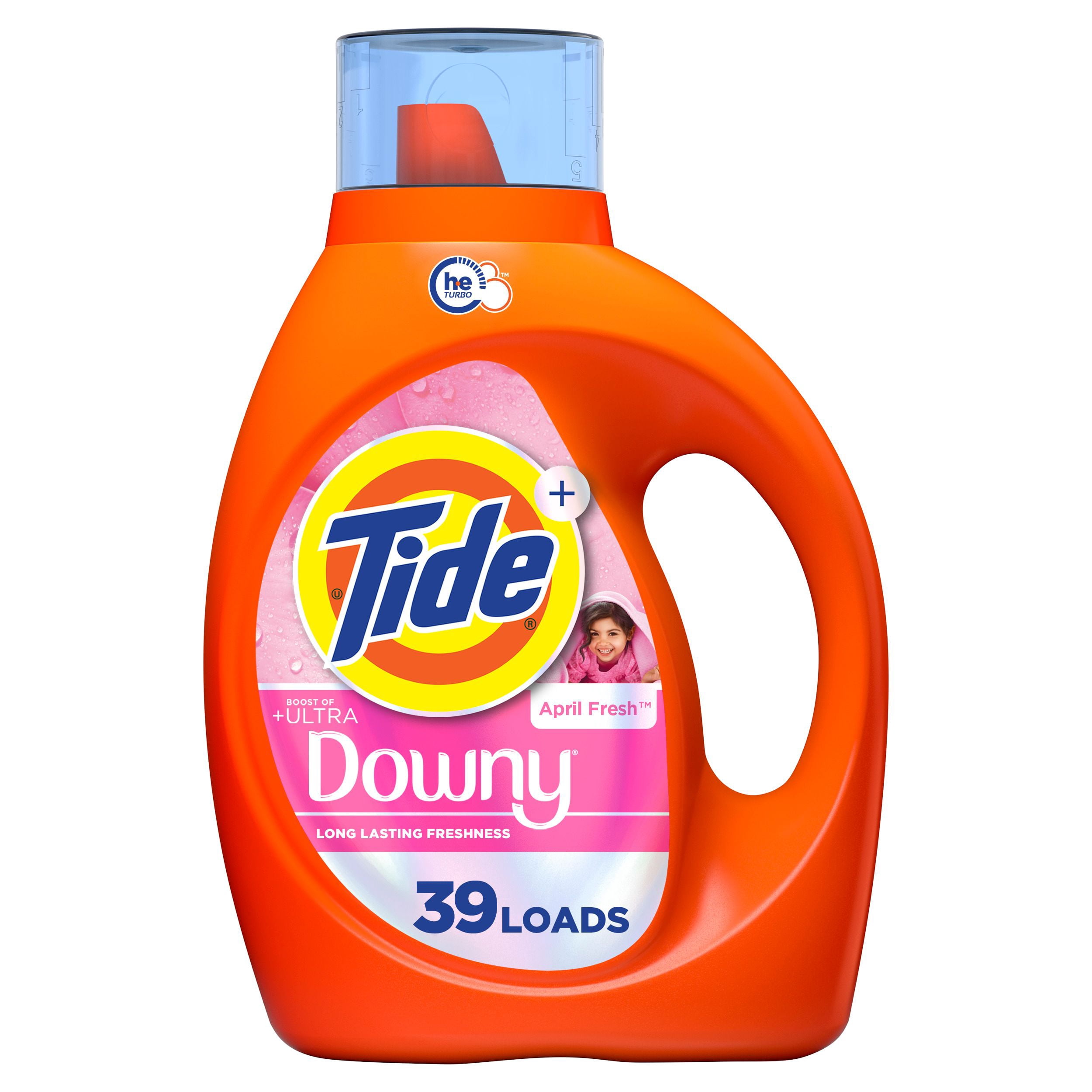 Tide Plus Boost of Ultra Downy Liquid Laundry Detergent, April Fresh Scent, Laundry Detergent Liquid with Long-Lasting Freshness, 1.62 Litres, 39 Wash Loads