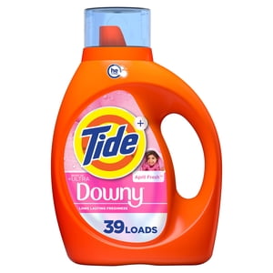Tide Plus Boost of Ultra Downy Liquid Laundry Detergent, April Fresh Scent, Laundry Detergent Liquid with Long-Lasting Freshness, 1.62 Litres, 39 Wash Loads