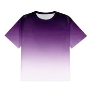 LUOGENLI T-shirts Homme pour Hommes Hommes T-Shirt Plus Taille confortable doux Hommes Plus Taille T-shirt Top T-Shirt manches courtes pour hommes Graphique Tee vêtements d'été violet XXXXXL