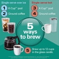 thumbnail image 4 of Hamilton Beach FlexBrew 5-in-1 Coffee Maker, Hot or Iced, Single Serve Pod or Coffee Grounds, 12 Cup Coffee Pot, Black 49965C, 4 of 9