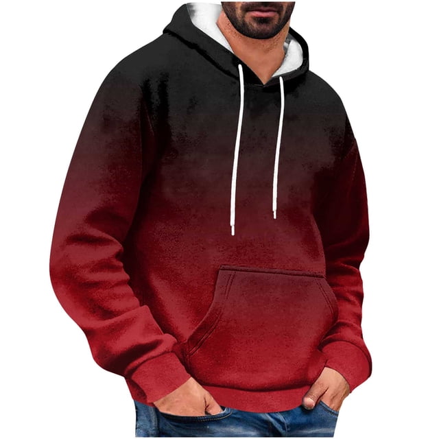 LIaqionyy Mens Hoodies Sweatshirts Casual Drawstring Pullover Long Sleeve Sweatshirt Tops with Pockets