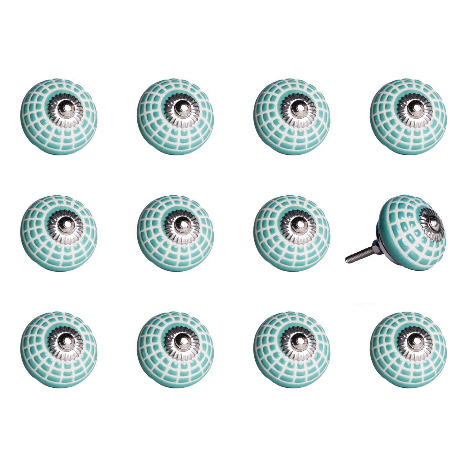 KNOB-IT VINTAGE HANDPAINTED CERAMIC KNOBS (12-Pack) KI1204
