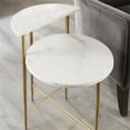thumbnail image 3 of Steve Silver Patna White Marble Top Accent Table, 3 of 5
