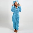 thumbnail image 1 of Liquidation d'Hiver Femmes Combinaison à Capuche à Manches Longues Pyjama Décontracté d'Hiver Chaud Combinaison de Nuit Femmes Combinaisons en Liquidation, 1 of 6