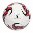 thumbnail image 1 of tamizeot Ballons de Football en Cuir PVC Épaissi Apparence à Motifs Cool Taille 5 Doux et Résistants aux Rayures Blanc, 1 of 1