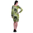 thumbnail image 3 of Moomaya Womens Full Sleeve Printed Midi Length Printed Bodycon Dress, 3 of 6