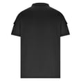 thumbnail image 4 of Fridja Gym Chemises pour Hommes Été Amusant Couleur Unie Col Rabattu Manches Courtes Performance Imprimé Chemise Boutonnée Décontractée de Jeu de Quilles Manteau (Noir, TG), 4 of 5