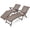 Brown, variant on Costway Patio 2 PCS Folding Chaise Lounge Chair Outdoor Portable Reclining Lounger Grey