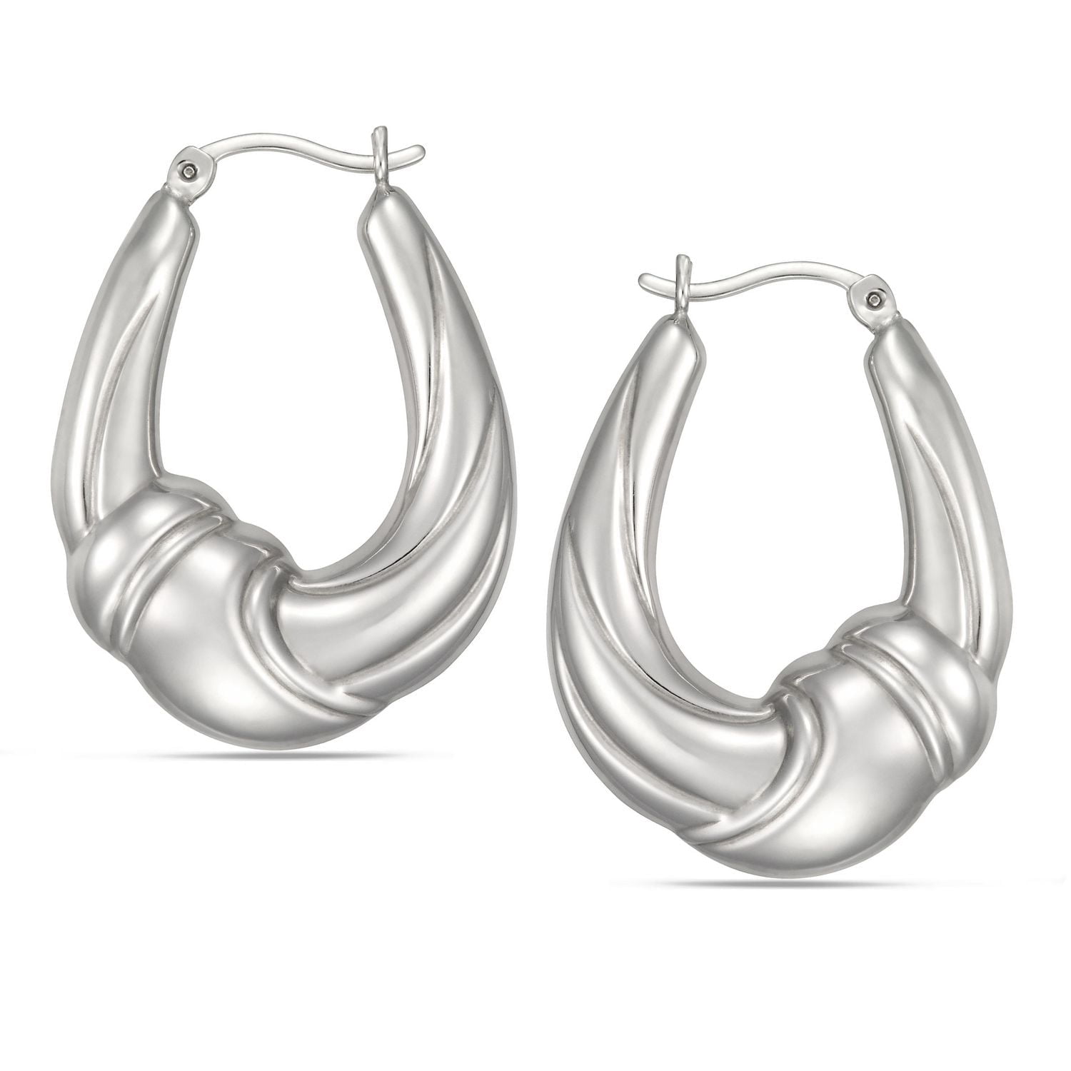 Quintessential Anneaux ovales en argent sterling