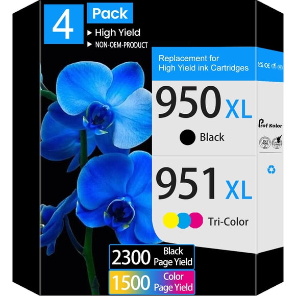 950XL and 951XL Ink Cartridges Compatible for HP 950 and 951 Ink Cartridges OfficeJet Pro 8600 8610 8620
