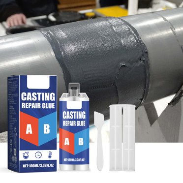 Tool Series Metal GlueHigh Strength Fast Curing Liquid Metal Epoxy Glue Heat Metal To Metal Repair Glue Metal Glue Heavy Duty For Leak Sealing Welding Aluminum